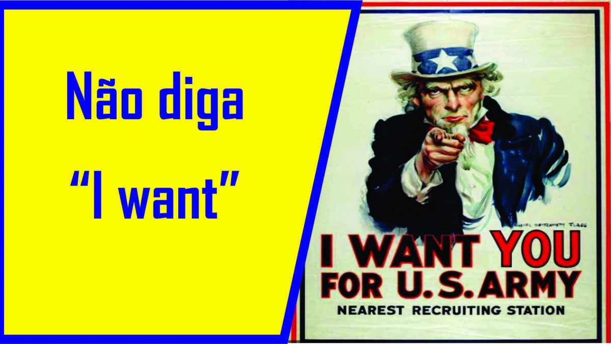 Não diga “I want”!